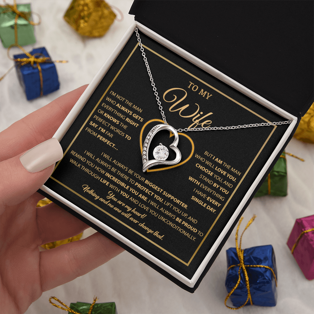 To My Wife Necklace, Gift For Wife, Anniversary Gift For Wife, Necklace For Wife 15_1_Gold