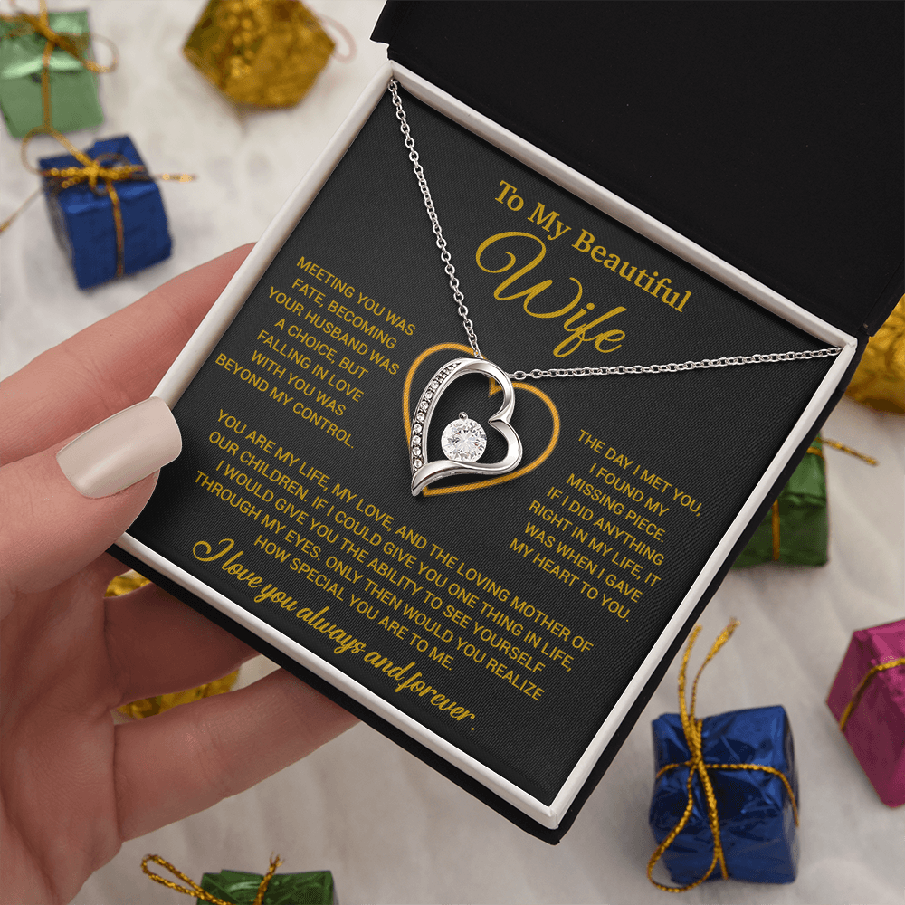 To My Wife Necklace, Christmas Gifts For Women, Anniversary Gift For Wife 10_12_Gold