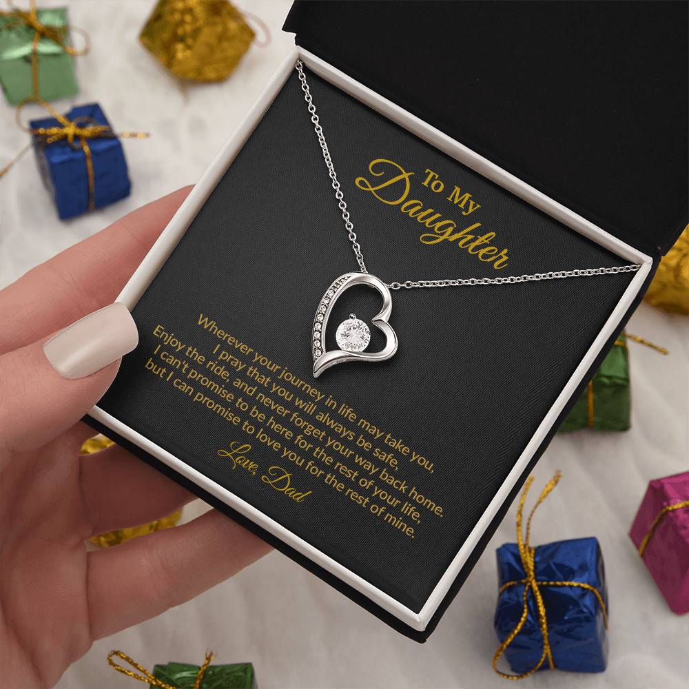 To My Daughter Necklace, Gift for Daughter from Dad, Father Daughter Necklace