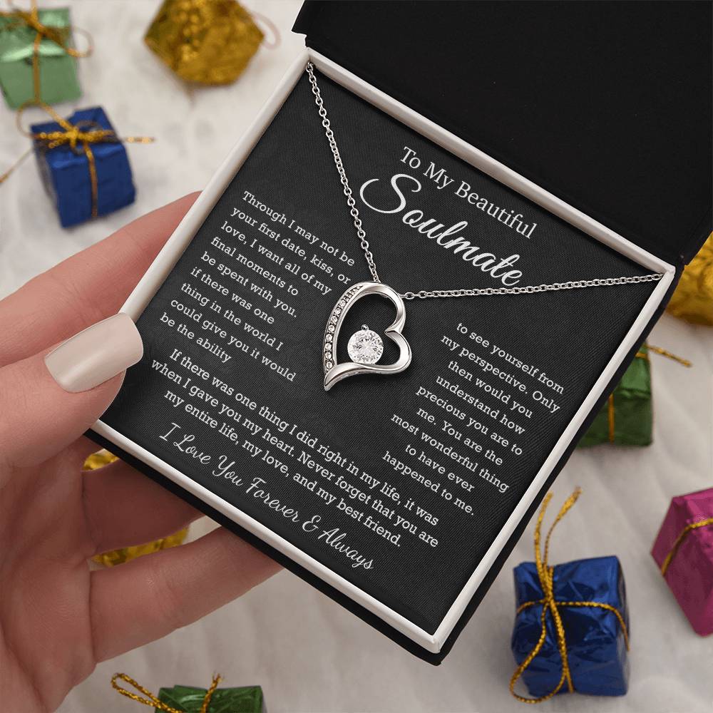 To My Beautiful Soulmate, Soulmate Necklace Gift , Gift for Wife, Birthday Gift