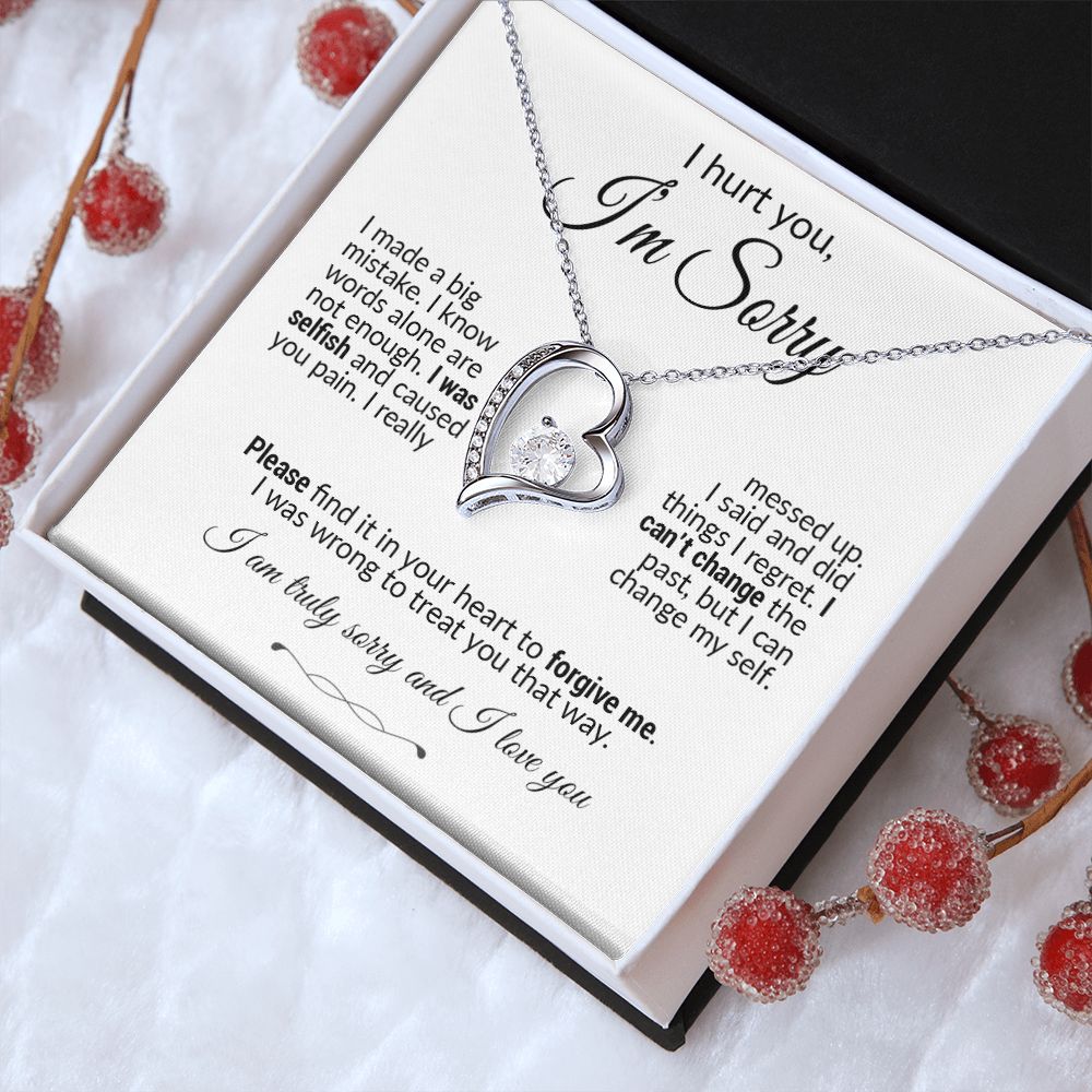 Forgive me Necklace, Apology Jewelry, Sorry Gift Wife, Sorry Gift Girlfriend, Sorry Gift Friend, Sorry Gift