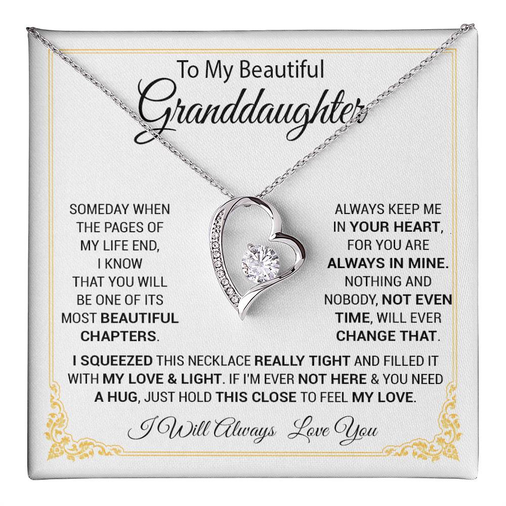 To My Granddaughter Necklace, Gift For Your Granddaughter, Christmas,Anniversary, Graduation
