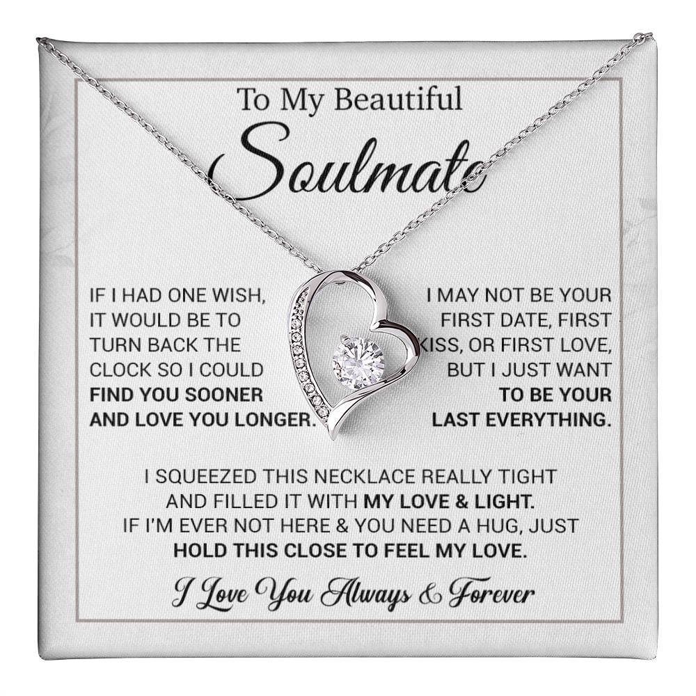 To My Soulmate Necklace, Anniversary Gifts, Soulmate Gift, Christmas Gift
