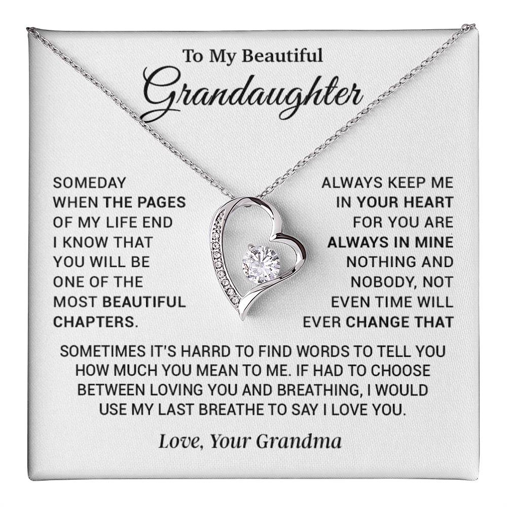 To My Granddaughter Necklace, Xmas Birthday Gift For Granddaughter from Grandma 5_9