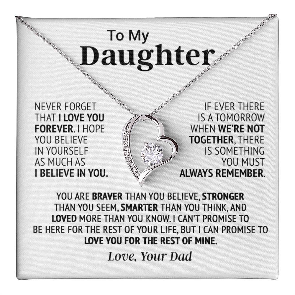 To My Daughter Necklace, Pendant Gift from Dad, Daughter Birthday Holiday Christmas Gift 26_8