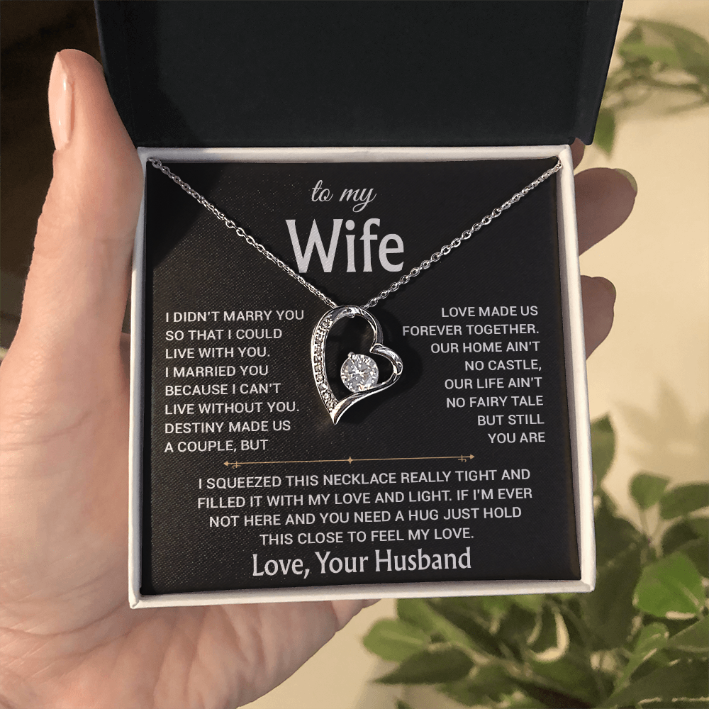 To My Wife Necklace, Christmas Gifts For Women, Anniversary Gift For Wife 17_12_Black