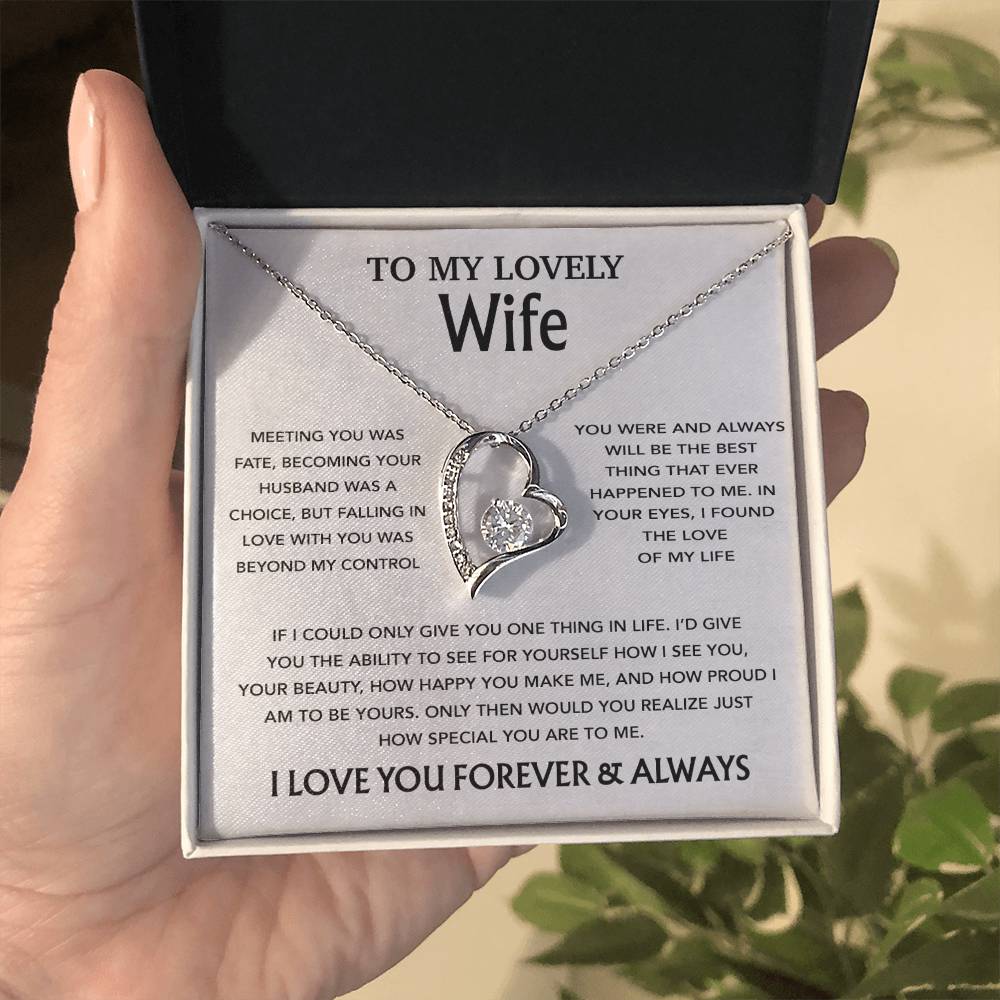 To My Wife Necklace, Christmas Gifts For Wife, Anniversary Cute Gift For Wife