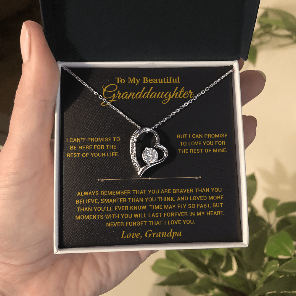 To My Granddaughter Necklace, Birthday Gift For Granddaughter, Birthday Gifts 21_7_Gold