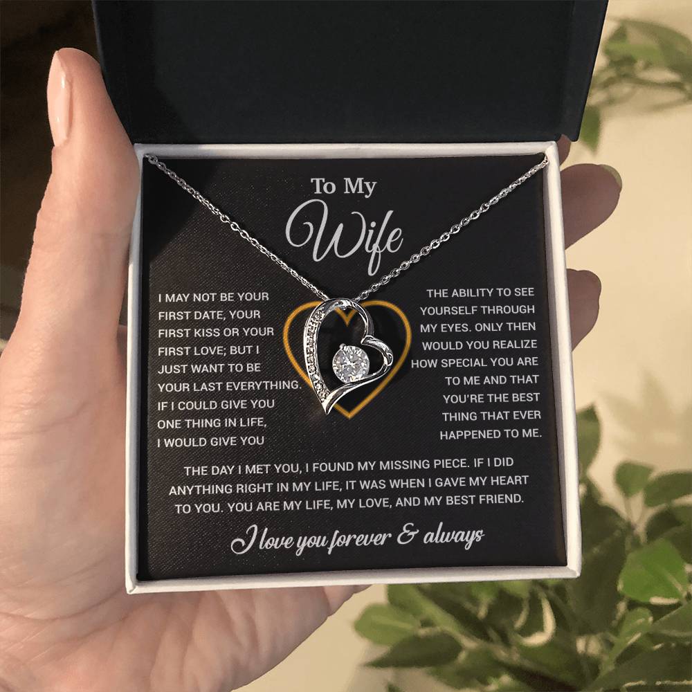 To My Wife Necklace, Christmas Gifts For Women, Anniversary Gift For Wife 24_12_Black