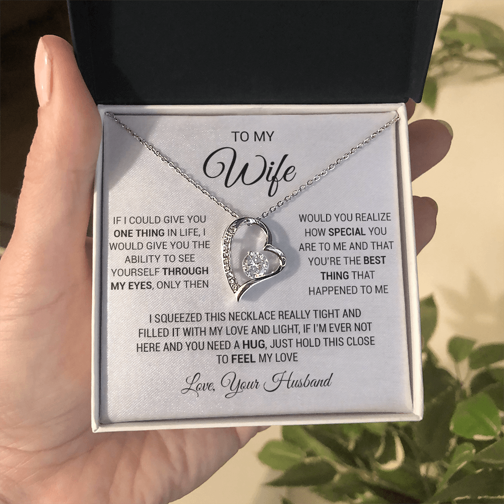 To My Wife Necklace, Gift For Wife, Anniversary Gift For Wife, Christmas Gift 1_5_White