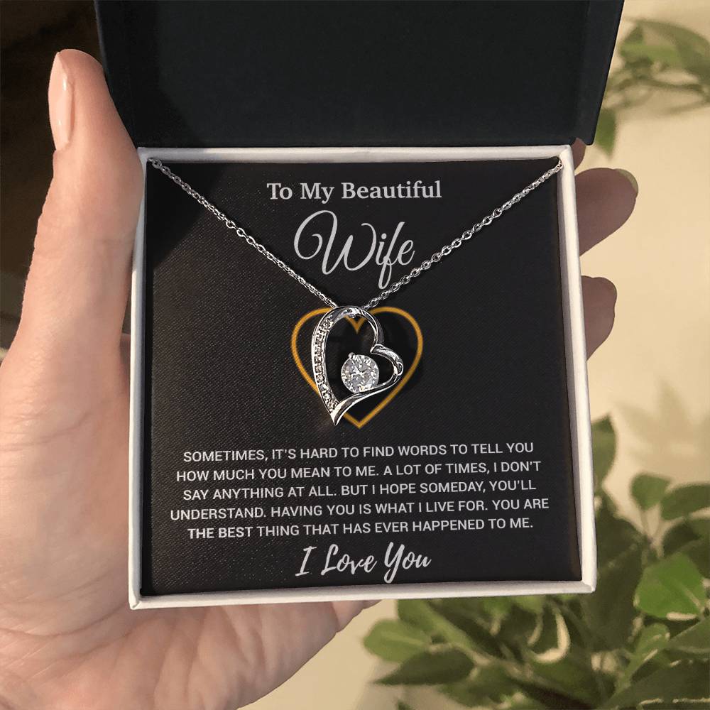 To My Wife Necklace, Christmas Gifts For Women, Anniversary Gift For Wife 21_11_Black