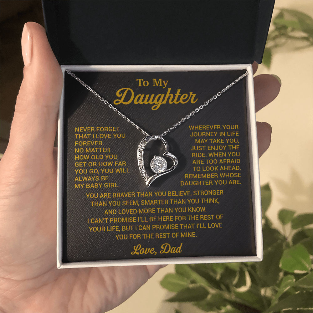To My Daughter Necklace, Daughter Father Necklace, Daughter Gift From Dad 20_8_Gold
