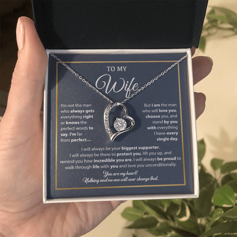 To My Wife Necklace, Gift For Wife, Anniversary Gift For Wife, Necklace For Wife 5_1_Blue_White