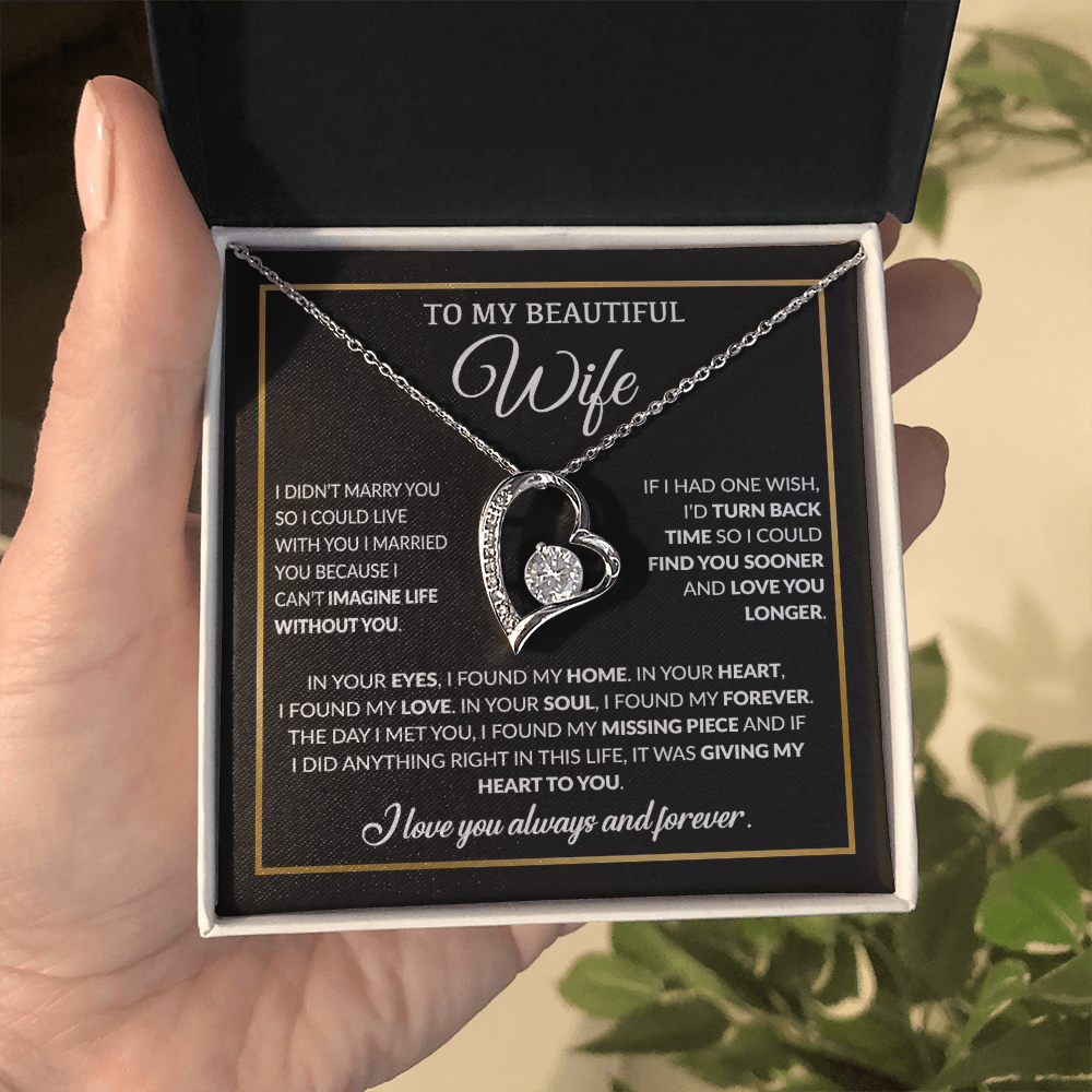 To My Wife Necklace, Christmas Gifts For Women, Anniversary Gift For Wife 15_12_Black