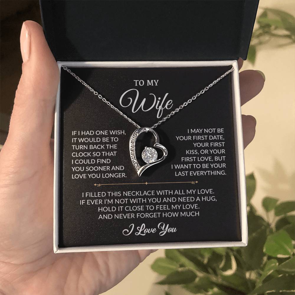 To My Wife Necklace, Gift For Wife, Anniversary Gift For Wife, Necklace For Wife 2_8_Black