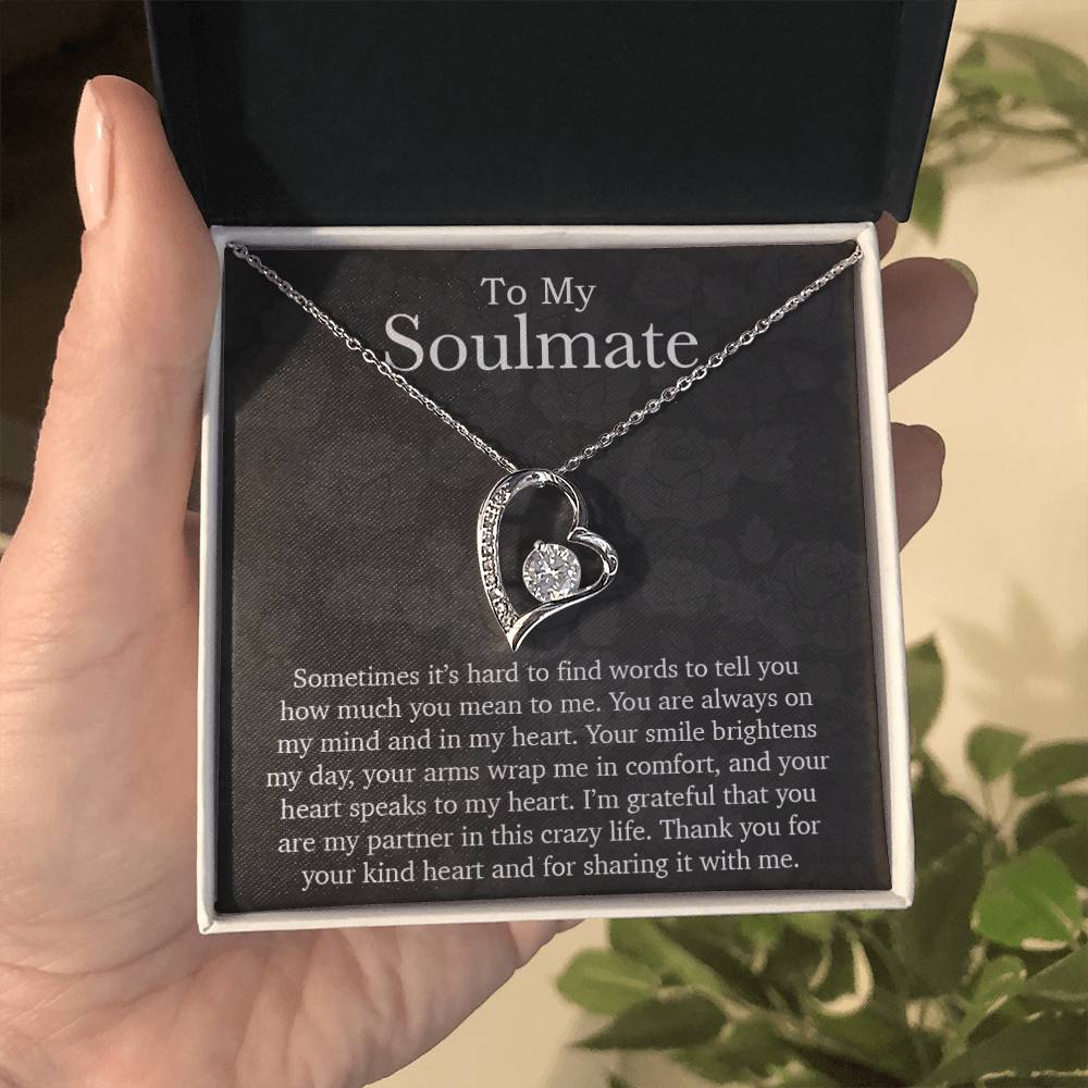 To My Soulmate Necklace, Gift for My Soulmate, Birthday Gift for Her, Wife, Anniversary Gifts