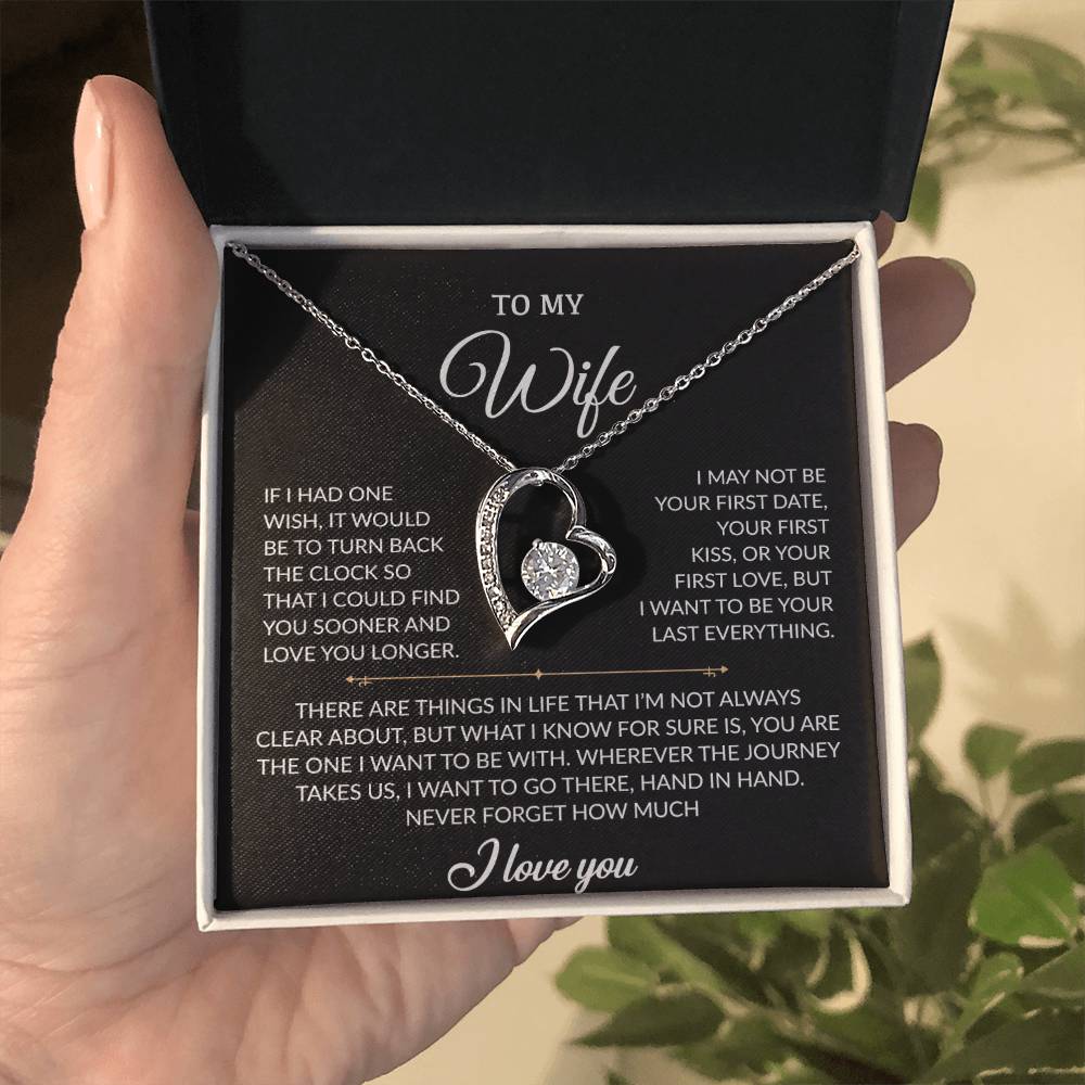 To My Wife Necklace, Gift For Wife, Anniversary Gift For Wife, Necklace For Wife 28_7_Black