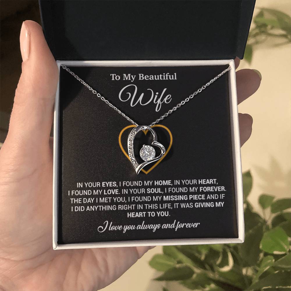 To My Wife Necklace, Gift For Wife, Anniversary Gift For Wife, Necklace For Wife 5_2_Black