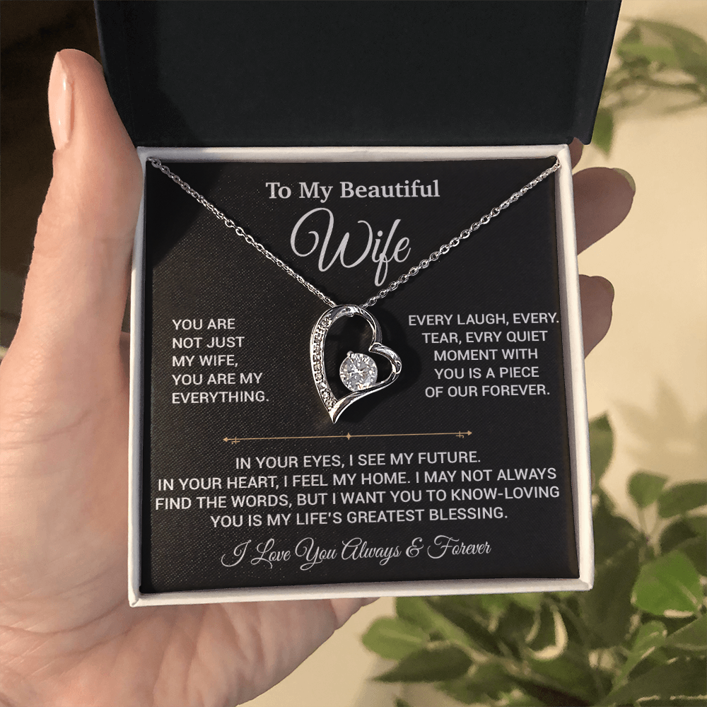 To My Wife Necklace, Christmas Gifts For Women, Anniversary Gift For Wife 10_9_Black