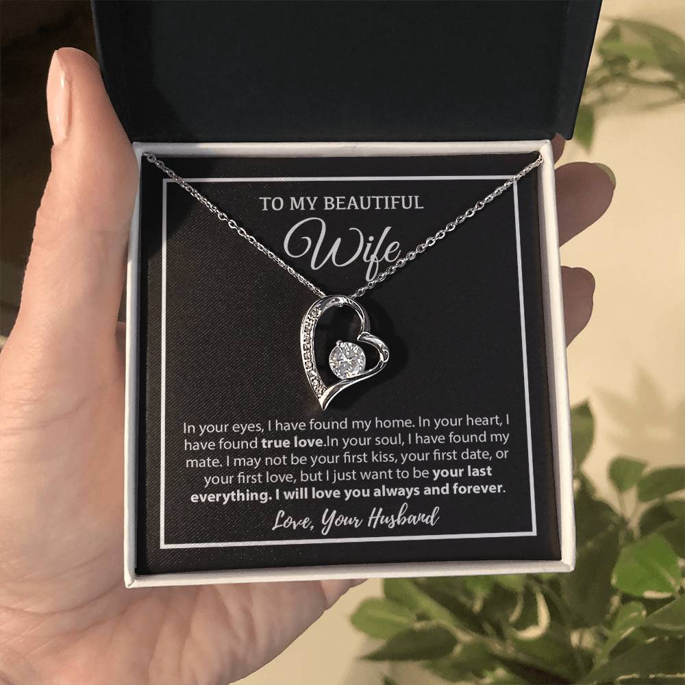 To My Wife Necklace, Christmas Gifts For Women, Anniversary Gift For Wife 18_12_White