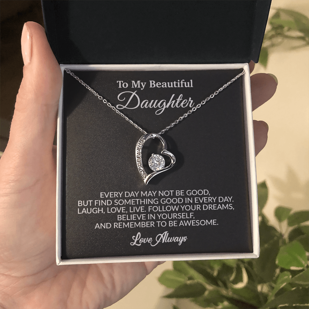 To My Daughter Necklace, Gift for Daughter from Dad, Father Daughter Necklace