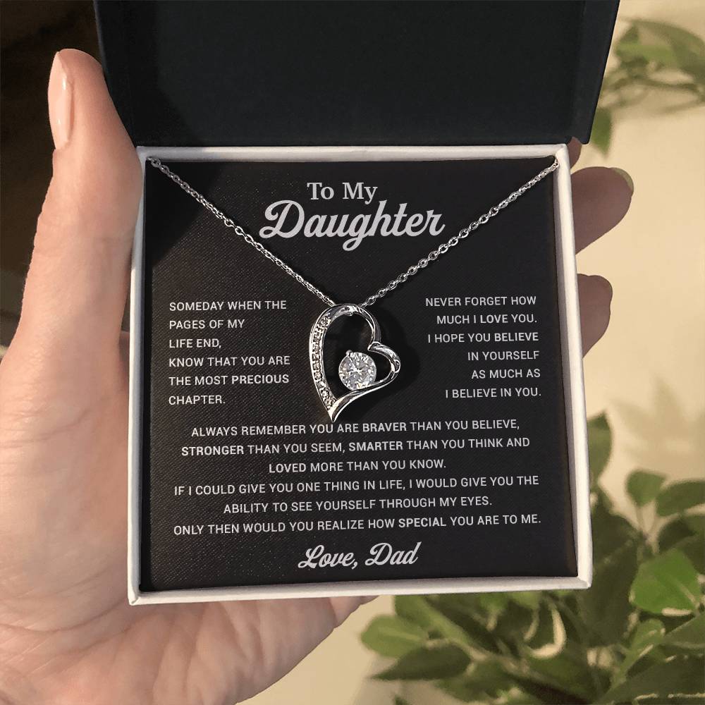 To My Daughter Necklace, Gift for Daughter from Dad, Father Daughter Necklace 10_12