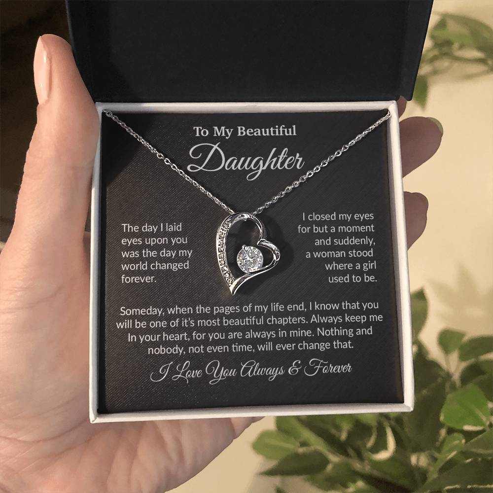 To My Daughter Necklace, Daughter Mother Necklace, Daughter Gift From Mom 8_11_Black