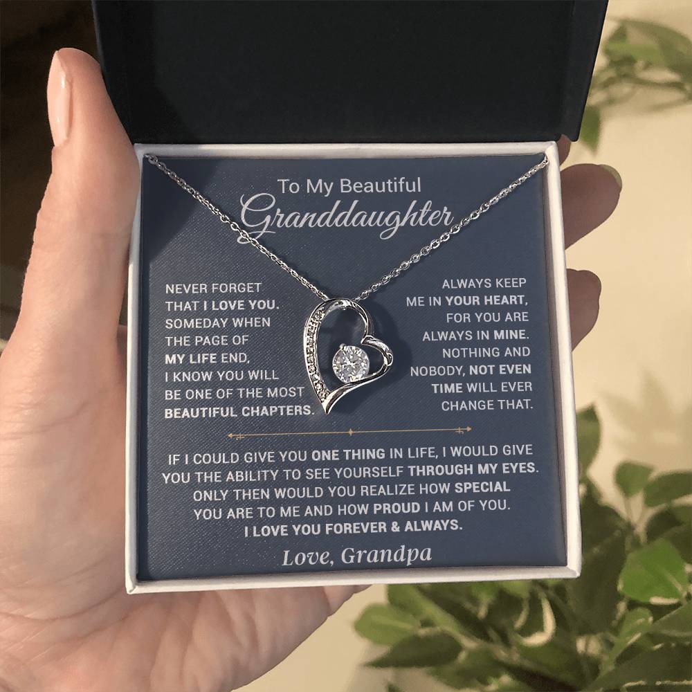 To My Granddaughter Necklace, Xmas Birthday Gift For Granddaughter From Grandpa 13_9