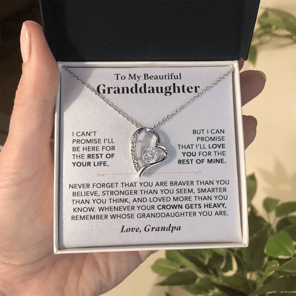 To My Granddaughter Necklace, Granddaughter Gift from Grandma, Gift from Grandpa 1_8