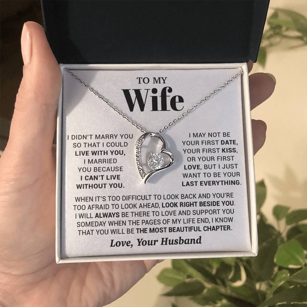 To My Wife Necklace, Christmas Gifts For Women, Anniversary Gift For Wife 28_9_White