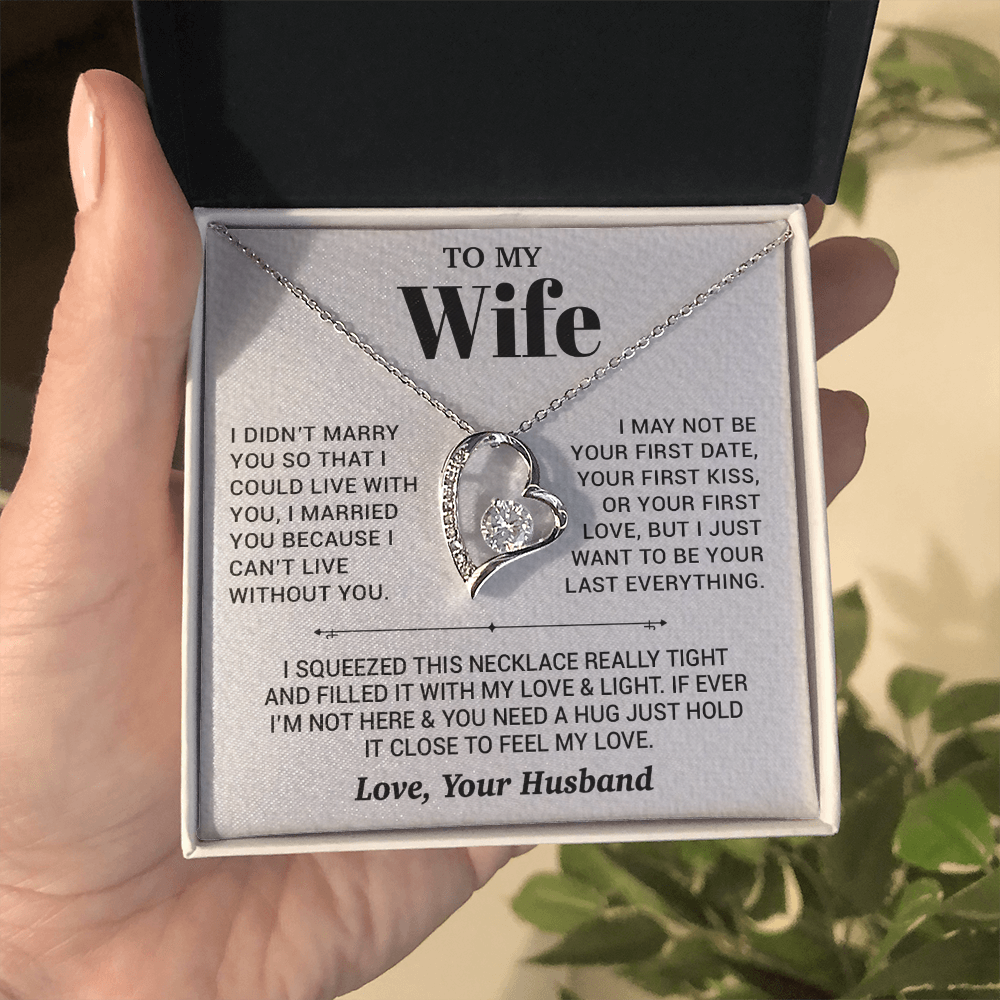 To My Wife Necklace, Christmas Gifts For Women, Anniversary Gift For Wife 27_9_White