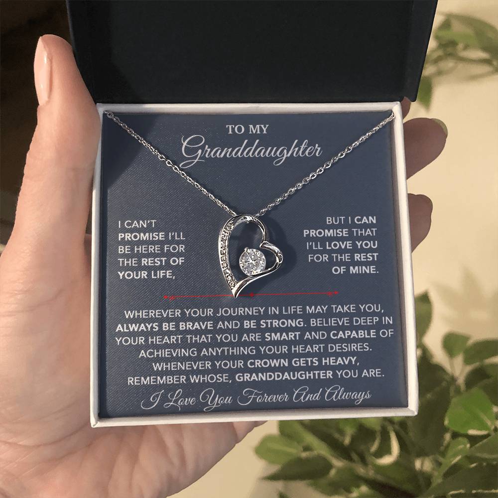 To My Granddaughter Necklace, Granddaughter Gift from Grandpa, Christmas Gift 28_9_Blue
