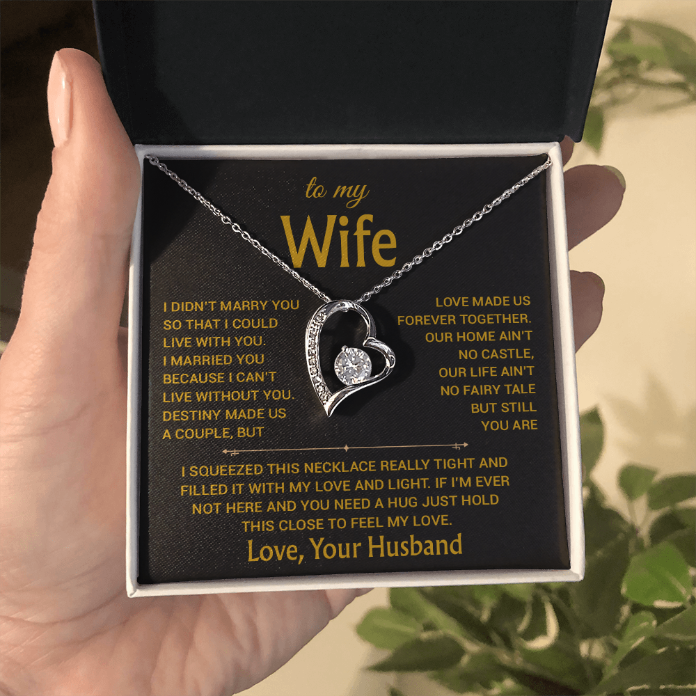 To My Wife Necklace, Christmas Gifts For Women, Anniversary Gift For Wife 17_12_Gold