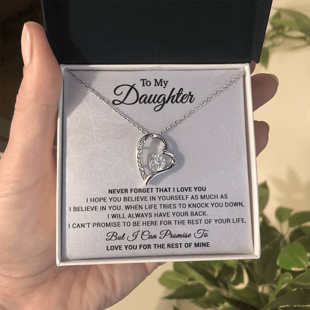 To My Daughter Necklace, Gift From Mom Dad, Birthday Christmas Gift