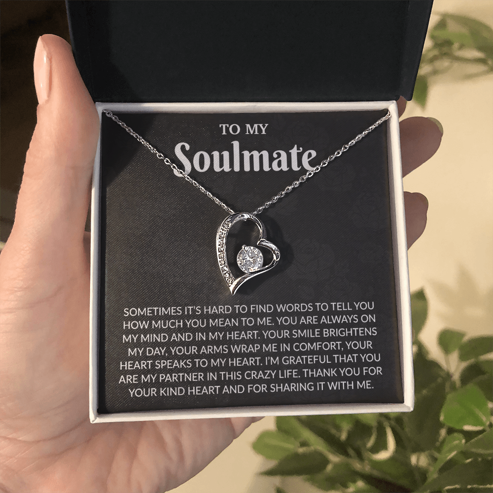 To My Soulmate Necklace, Anniversary Gift for Her, Gifts for Wife, Gifts for Girlfriend
