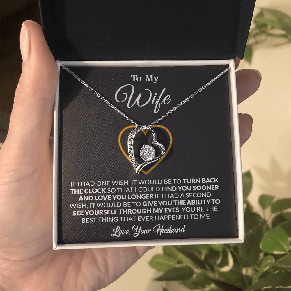 To My Wife Necklace, Gift For Wife, Anniversary Gift For Wife, Necklace For Wife 13_1_Black