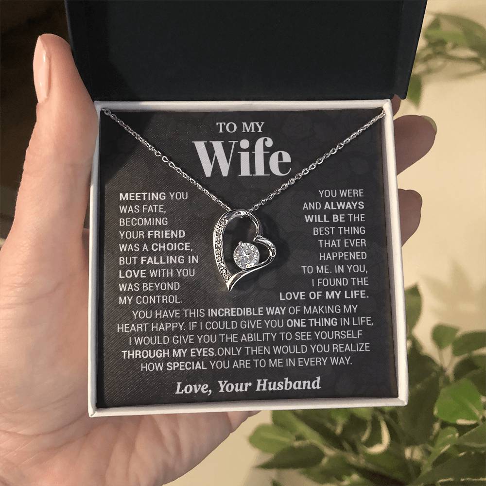To My Wife Necklace, Meeting You Was Fate Love, Your Husband, Best Necklace