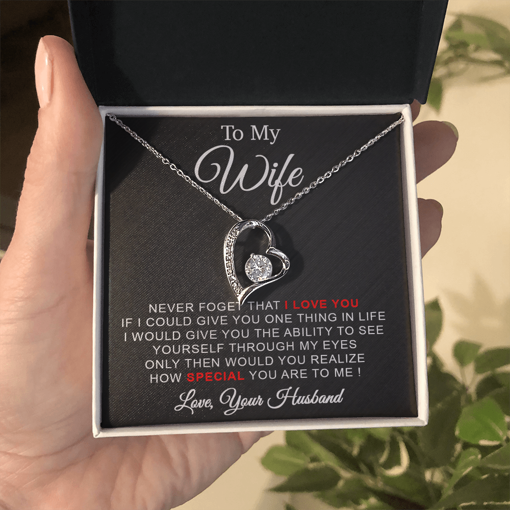 To My Wife Necklace Wife Gift from Husband, Anniversary Gift, Wife Birthday Gift