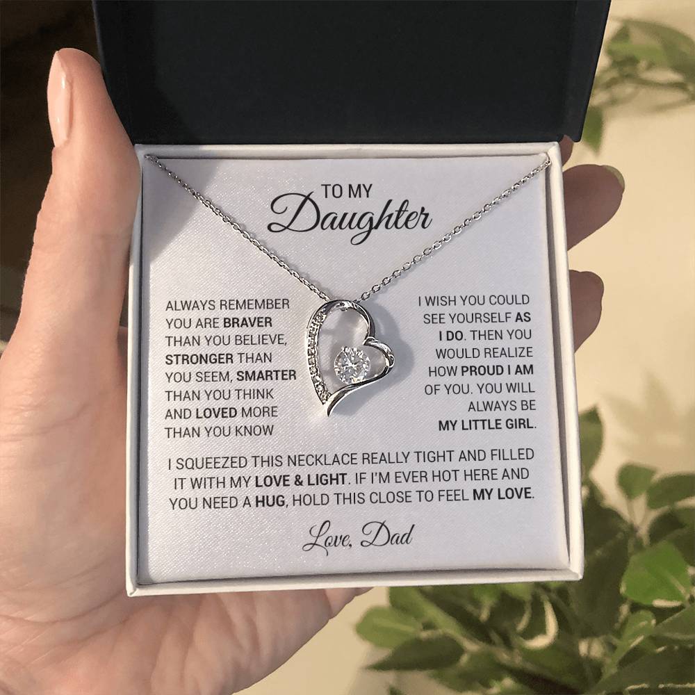 To My Daughter Necklace, Gift for Daughter from Dad, Daughter Father Necklace444