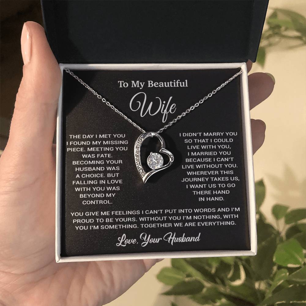 To My Wife Necklace, Vanlentines Gifts For Women, Anniversary Gift For Wife 2_2_Black
