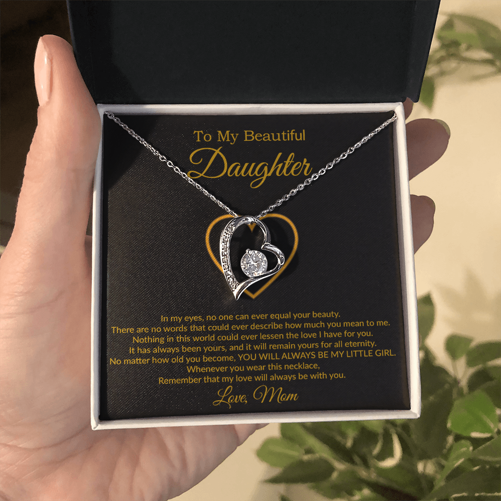 To My Daughter Necklace, Gift For Daughter From Mom, Daughter Mother Necklace 21_7_Gold