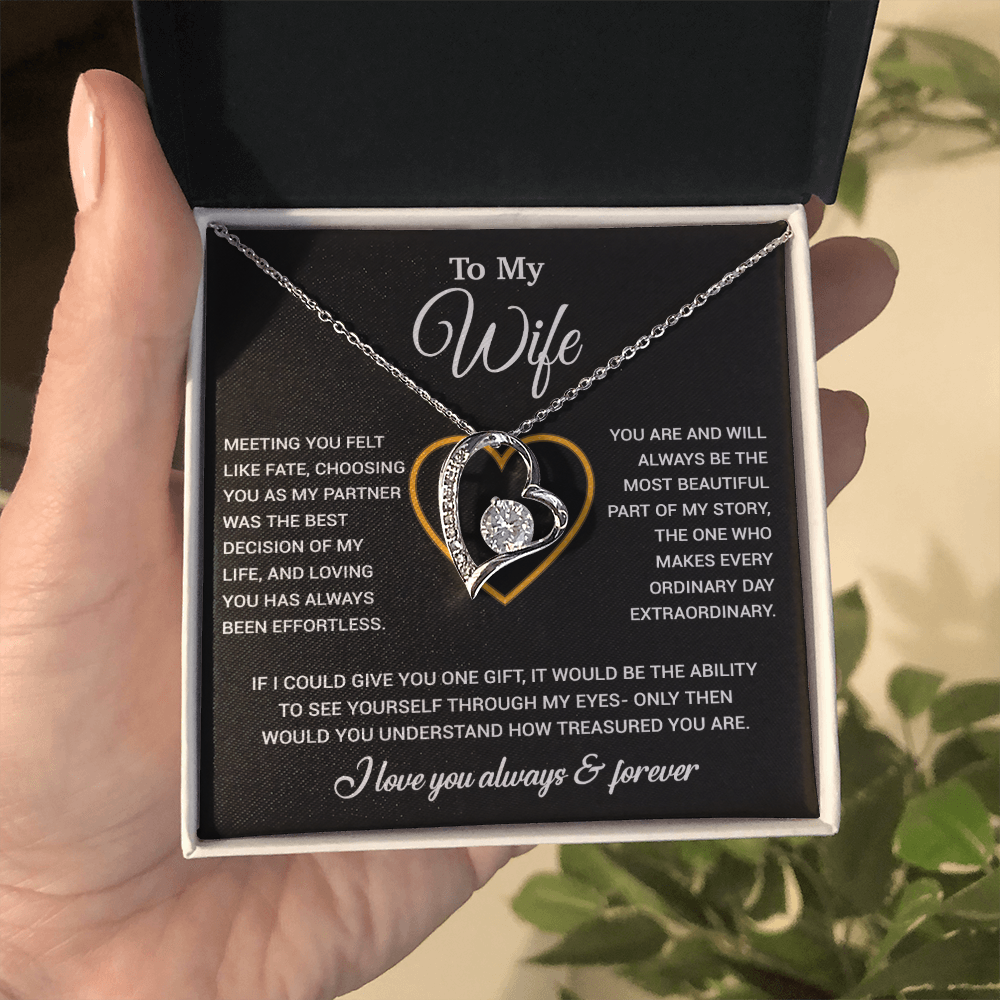 To My Wife Necklace, Christmas Gifts For Women, Anniversary Gift For Wife 1_1_Black