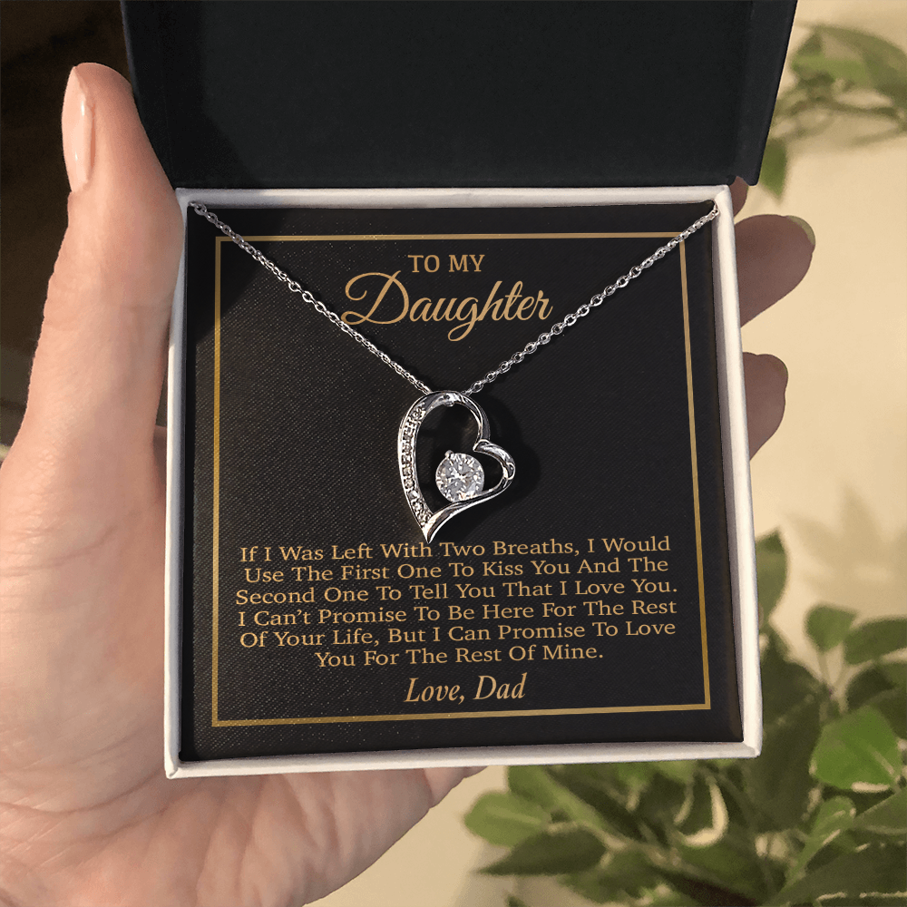 To My Daughter Necklace, Gift for Daughter from Dad, Father Daughter Necklace 31_3_Gold
