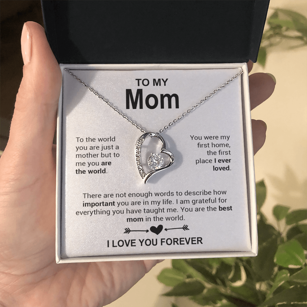 To My Mom Necklace, Mother's Day Gift, Anniversary Gift Valentines Gift