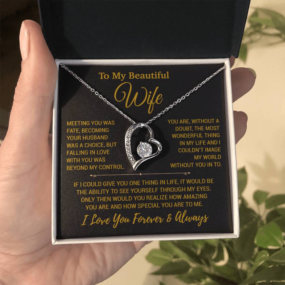 To My Wife Necklace, Christmas Gifts For Women, Anniversary Gift For Wife 25_12_Gold