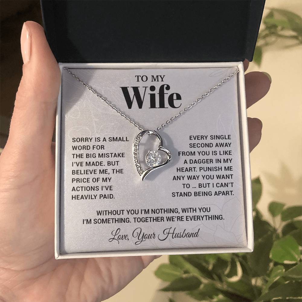 To My Wife Necklace, Christmas Gifts For Women, Anniversary Gift For Wife 15_10_White