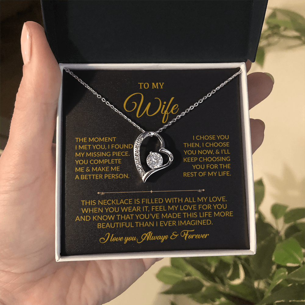 To My Wife Necklace, Gift For Wife, Anniversary Gift For Wife, Necklace For Wife