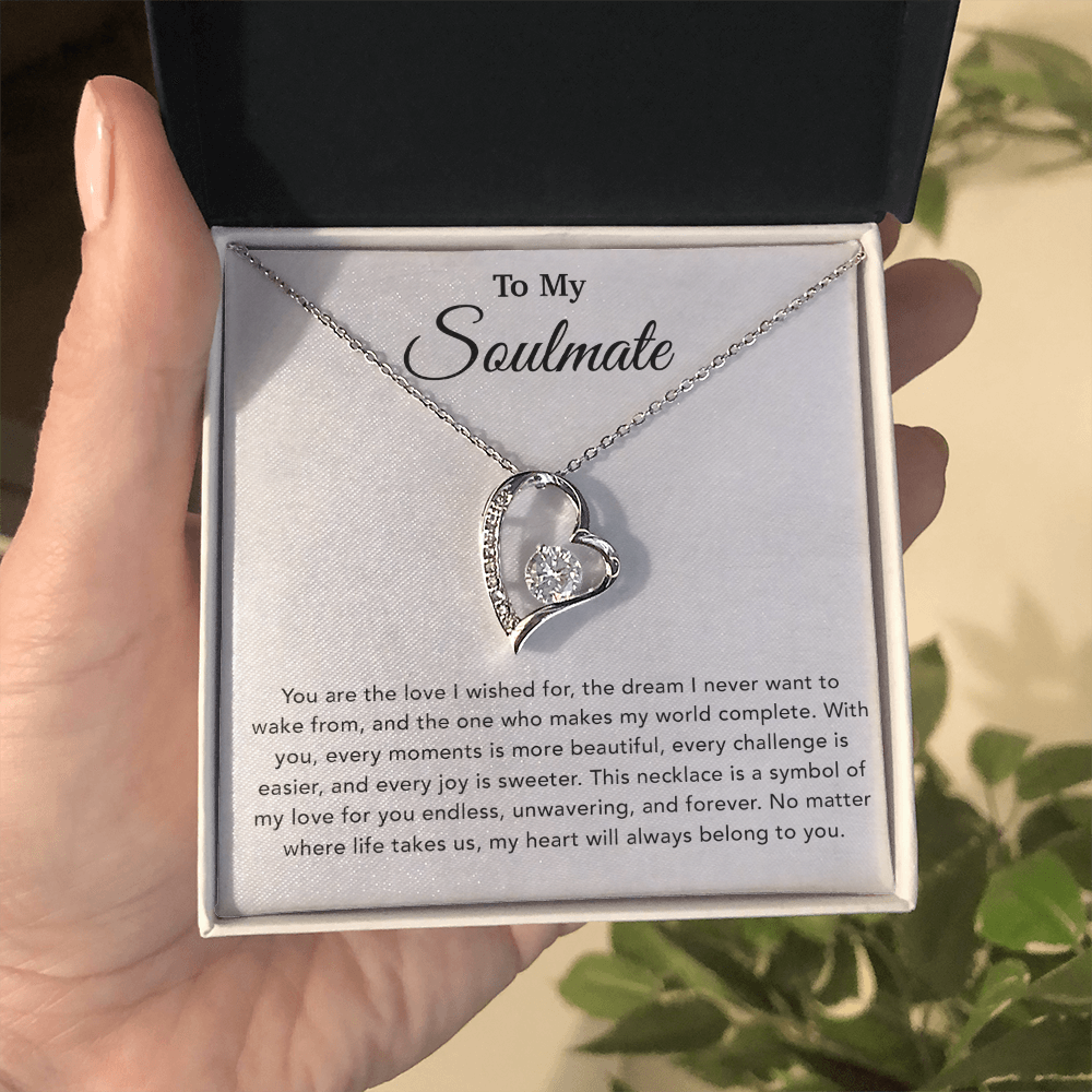 To My Soulmate Necklace, Gift For Soulmate, Anniversary Gift, Birthday Gift 20_5_White