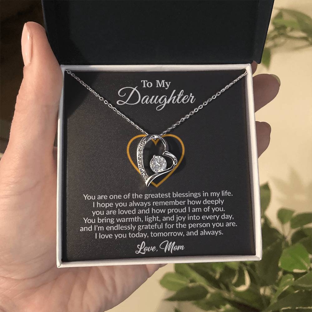 To My Daughter Necklace, Gift for Daughter from Mom, Mother Daughter Necklace