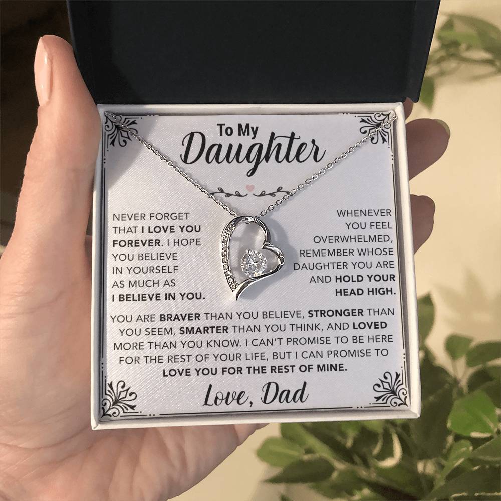 To My Daughter Necklace, Gift for Daughter from Dad, Father Daughter Necklace  30_11